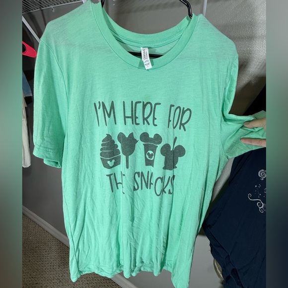 Bella Canvas Tops - Bella Canvas Mint Green Disney Snack Graphic Tee
